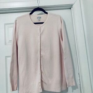 Croft & Barrow Light Pink Cardigan Sweater